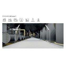 Corp de iluminat cu LED ANTIEX STRONGEx1 G2 Zalux 18W 600mm zona 1,21 lumina neutra IP66/69K