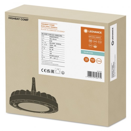 Lampa industriala LED 83W LEDVANCE HB Compact 120lm/W 110 grade IP65