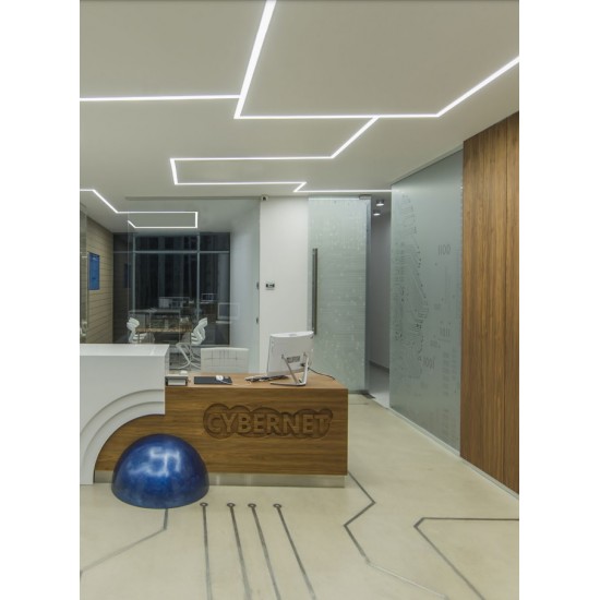 Corp de iluminat cu LED 29.4W interconectabil incastrat XTRACE 1140mm Corp Alb IP40