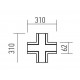 Element de conectare LED tip X interconectabil incastrat XTRACE corp alb IP40