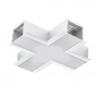 Element de conectare LED tip X interconectabil incastrat XTRACE corp alb IP40
