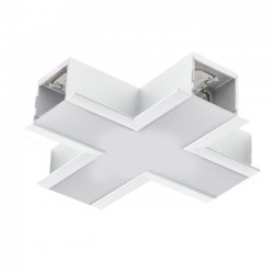 Element de conectare LED tip X interconectabil incastrat XTRACE corp alb IP40