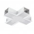 Element de conectare LED tip X interconectabil incastrat XTRACE corp alb IP40