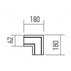 Element de conectare LED tip L interconectabil incastrat XTRACE corp alb IP40