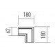 Element de conectare LED tip L interconectabil incastrat XTRACE corp alb IP40