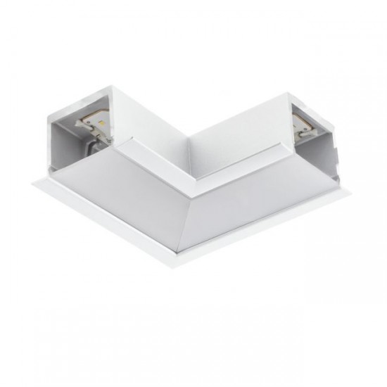 Element de conectare LED tip L interconectabil incastrat XTRACE corp alb IP40