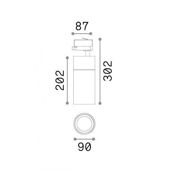 Proiector LED 28W pe sina QUICK corp aluminiu alb 30 grade CRI90 IP20