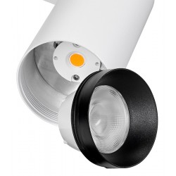 Proiector LED 15W pe sina MEVIA Schrack alb 36 grade lumina calda CRI90 IP20