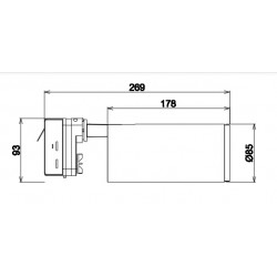 Proiector LED 25W pe sina MEVIA Schrack negru 36 grade CRI90 IP20