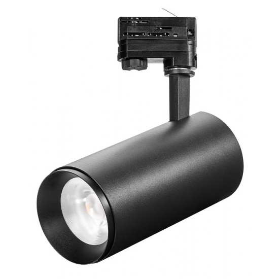 Proiector LED 40W pe sina MEVIA Schrack negru 36 grade CRI90 lumina calda IP20