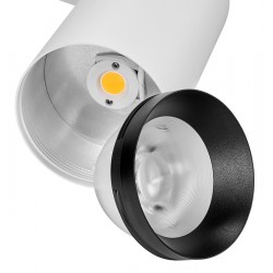 Proiector LED 40W pe sina MEVIA Schrack alb 36 grade CRI90 lumina calda IP20
