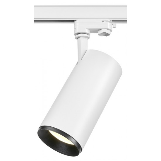 Proiector LED 40W pe sina MEVIA Schrack alb 36 grade CRI90 lumina calda IP20