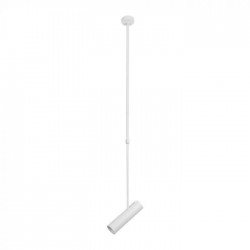 Spot suspendat orientabil dulie GU10 tija reglabila 830-1170mm corp aluminiu alb IP20