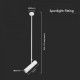 Spot suspendat orientabil dulie GU10 tija reglabila 830-1170mm corp aluminiu alb IP20