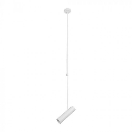 Spot suspendat orientabil dulie GU10 tija reglabila 830-1170mm corp aluminiu alb IP20