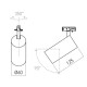 Proiector LED 7W pe sina XTILT pentru sina cu 1 circuit alb mat UGR<19 IP40
