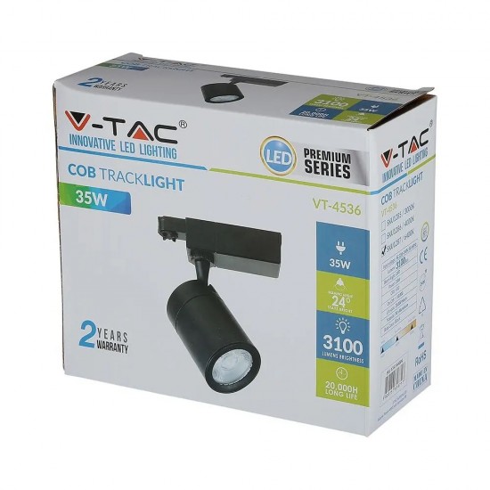 Proiector LED 35W pe sina Corp Negru Alb Rece