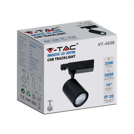Proiector LED 35W pe sina Corp Negru Alb Neutru