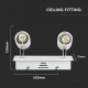 Corp iluminat LED 2 x GU10 aparent Alb