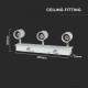 Corp iluminat LED 3 x GU10 aparent Alb