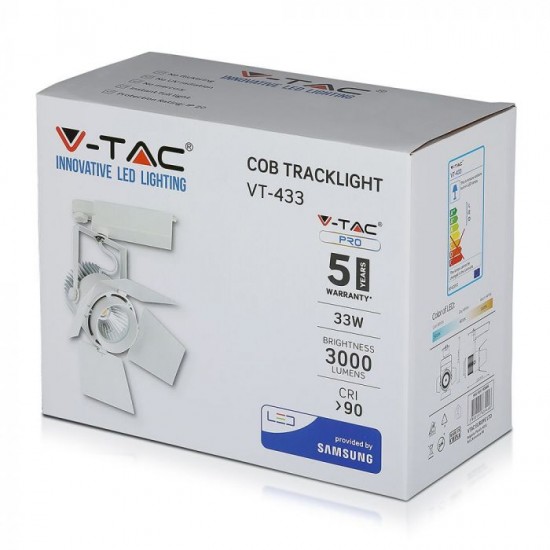 Proiector LED 33W pe sina Corp Alb Cip Samsung Alb rece