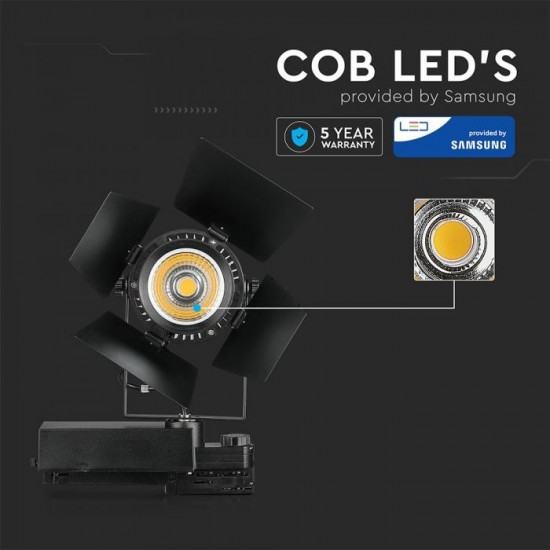 Proiector LED 33W pe sina Corp Negru Cip Samsung Alb Neutru