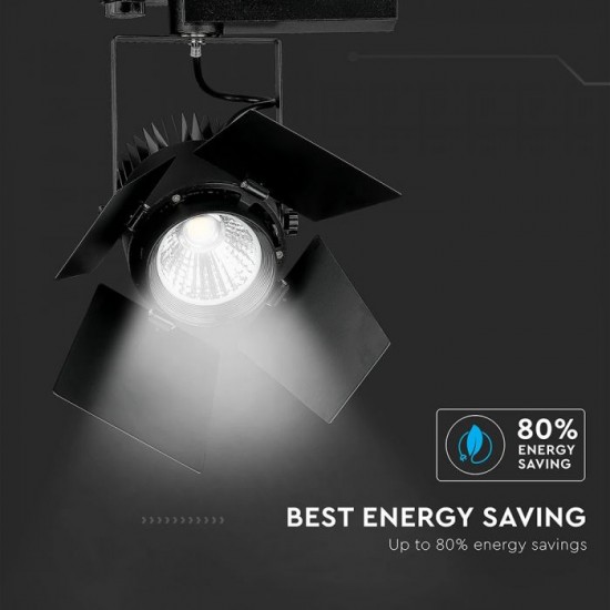 Proiector LED 33W pe sina Corp Negru Cip Samsung Alb Neutru