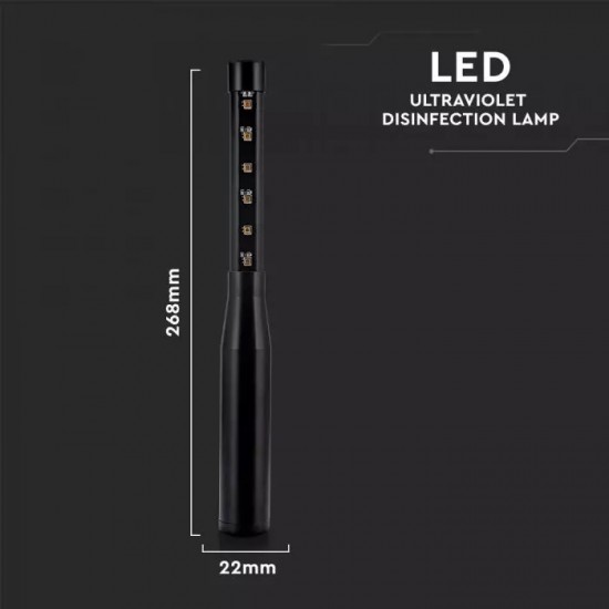 Lampa germicidala portabila cu LED UV-C 15W pentru dezinfectie