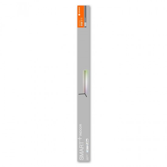 Lampadar de colt LED 12W Ledvance Smart+ WiFi negru dimabil RGBW compatibil Amazon Alexa si Google Assistant IP20