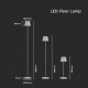 Lampadar LED de podea 4W 1300mm dimabil cu touch si baterie reincarcabila cablu port USB corp alb IP54