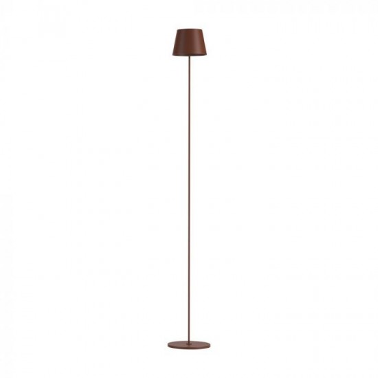 Lampadar LED de podea 4W 1300mm dimabil cu touch si baterie reincarcabila cablu port USB culoare corten IP54