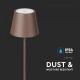 Lampadar LED de podea 4W 1300mm dimabil cu touch si baterie reincarcabila cablu port USB culoare corten IP54