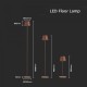 Lampadar LED de podea 4W 1300mm dimabil cu touch si baterie reincarcabila cablu port USB culoare corten IP54