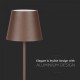 Lampadar LED de podea 4W 1300mm dimabil cu touch si baterie reincarcabila cablu port USB culoare corten IP54