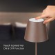 Lampadar LED de podea 4W 1300mm dimabil cu touch si baterie reincarcabila cablu port USB culoare corten IP54
