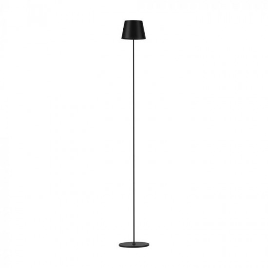 Lampadar LED de podea 4W 1300mm dimabil cu touch si baterie reincarcabila cablu port USB corp negru IP54