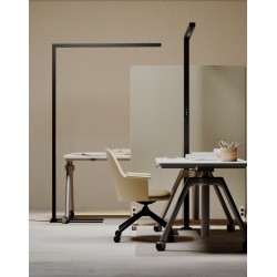 Lampadar LED dimabil de podea cu senzor 80W XLUX 1950mm corp alb iluminare sus jos CCT UGR<7 CRI90 IP40