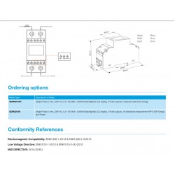 Smart Meter Kaco monofazat 100A EASTRON SDM230 Series