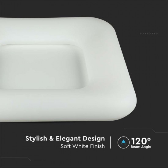 Pendul LED de suprafata patrat 25W dimabil 3 in 1 cu telecomanda