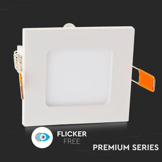 Panou LED 12W Patrat Premium Alb Rece