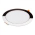 Panou LED 24W Rotund Crom Slim Alb Cald