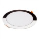 Panou LED 18W Rotund Crom Slim Alb Rece