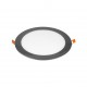 Panou LED 18W Rotund Crom Slim Alb Rece