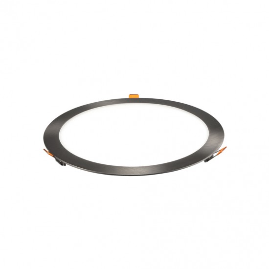 Panou LED 24W Rotund Crom Slim Alb Cald