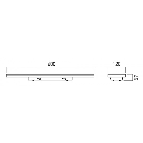 Panou LED aparent 25W XDECO dreptunghiular 600mm lumina neutra