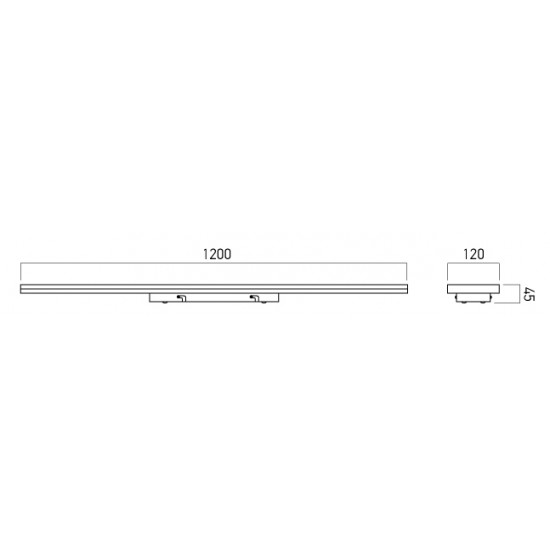 Panou LED aparent 48W XDECO dreptunghiular 1200mm lumina neutra