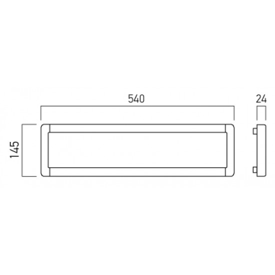 Panou LED aparent 25W XKRAFT dreptunghiular 540mm lumina neutra