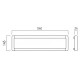 Panou LED aparent 25W XKRAFT dreptunghiular 540mm lumina neutra