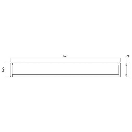 Panou LED aparent 48W XKRAFT dreptunghiular 1140mm lumina neutra