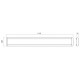 Panou LED aparent 48W XKRAFT dreptunghiular 1140mm lumina neutra